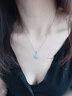 筑夢(mèng)銀（ZhuMengYin）唯美雪花銀項(xiàng)鏈女鎖骨鏈天然寶石情侶情人節(jié)禮物生日禮物送女友 托帕石雪花項(xiàng)鏈+紅色浪漫禮盒 曬單實(shí)拍圖