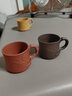 煜釜宜興紫砂杯茶杯全純手工帶竹葉小把杯四色品茗杯單杯套裝功夫茶具 清水泥把杯 曬單實(shí)拍圖