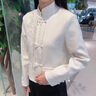 AEMAPE新中式刺繡盤扣短外套女春裝2025年春季新款國(guó)風(fēng)百搭氣質(zhì)開衫上衣 白色 L 建議115-130斤 曬單實(shí)拍圖