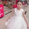 G.DUCKKIDS兒童連衣裙白色紗裙女童新款禮服公主裙子秋冬裝舞臺(tái)演出服小女孩 白色 120 cm適合110-120cm年齡5-6歲 曬單實(shí)拍圖