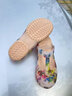 VEBLEN大碼洞洞鞋女夏季40碼防滑果凍鞋平跟沙灘鞋增高中老年包頭涼鞋 6039水墨畫(huà)金色 36 曬單實(shí)拍圖