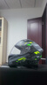 JIEKAI摩托車頭盔揭面盔帶藍牙耳機內(nèi)置一體雙鏡大號大碼機車頭盔騎行男 烽火（帶藍牙耳機+牛角） XL 曬單實拍圖
