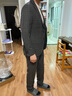 威可多（VICUTU）男士西褲羊毛商務(wù)英倫格紋風(fēng)直筒西服褲男 灰色格紋 33 曬單實(shí)拍圖