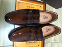 老人頭男鞋新品商務(wù)正裝皮鞋男真皮英倫休閑鞋套腳男士亮面婚鞋子 套腳款-棕色 41 曬單實(shí)拍圖