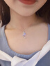 法蔻（farcoko）品牌pt950鉑金項鏈女月濺星河白金鎖骨鏈時尚飾品生日禮物送女友 鉑金項鏈-月濺星河吊墜-氣質(zhì)款 -【精美高檔禮盒】 曬單實拍圖