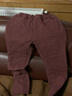 亂在江南民族風(fēng)棉麻保暖休閑褲女冬季新品夾棉復古小腳褲 暗紅 M 曬單實(shí)拍圖
