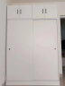 骏德 衣柜推拉门 简易木质柜子衣橱简约推拉门衣柜 木 暖白色（加厚板材） B款长140cm+顶柜 实拍图
