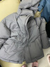 托瑪菲連帽羽絨棉服女2025新款冬季外套小個(gè)子加厚棉衣棉襖子學(xué)生面包服 灰色 S 曬單實(shí)拍圖