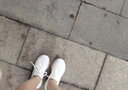 柯思娜妮透氣網(wǎng)面老爹鞋女夏季薄款內增高2025新款鞋子厚底增高運動(dòng)休閑鞋 白色平底 37 曬單實(shí)拍圖