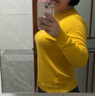 恒源祥100%純羊毛衫女圓領(lǐng)套頭寬松上衣秋冬裝時(shí)尚針織打底衫毛衣女上衣 曬單實(shí)拍圖
