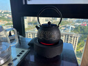 璽翰雅日本原裝進(jìn)口鑄鐵壺古錢砂鐵泡茶壺電陶爐煮茶壺日式燒水壺純手工家用高檔鐵壺茶道收藏送禮 象嵌饕餮紋鐵壺+巖肌電陶爐 1300ml 曬單實(shí)拍圖