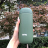 BNRU膠囊保溫杯高檔男士款商務(wù)茶水分離杯保冰便攜不銹鋼女生隨行水杯 316抗菌+茶隔【軍綠色】 450ml 曬單實(shí)拍圖