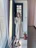 普雷芳孕婦秋季套裝時(shí)尚洋氣時(shí)髦慵懶風(fēng)連帽長(zhǎng)袖衛(wèi)衣小個(gè)子春秋款兩件套 杏色上衣 XL 曬單實(shí)拍圖