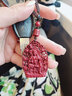 辛妍朱砂本命佛吊墜男女士高含量紫金砂鑰匙扣掛件守護神項鏈飾品禮物 不動(dòng)明王-屬雞-鑰匙扣款 曬單實(shí)拍圖