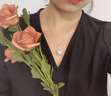 女士花朵銀珍珠項鏈女時尚簡約韓版氣質(zhì)大方真珍珠項鏈耳環(huán)套裝925銀飾珍珠吊墜送媽媽妻子七夕禮物 項鏈【精美禮盒】 曬單實拍圖