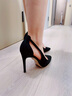 Lily Wei【疏影】夏季新款時(shí)尚高跟鞋職場(chǎng)御姐風(fēng)性感單鞋女士大碼 黑色【跟高10cm偏大一碼】 37 曬單實(shí)拍圖