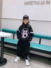 G.DUCKKIDS女童衛衣套裝春秋2024新款洋氣女大童春裝兒童秋季韓版寬松兩件套 黑色套裝【春秋款】 160 cm 曬單實(shí)拍圖