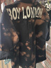 BOY LONDON春季潮牌長(cháng)袖男女同款扎染休閑夜光黑色襯衫外套N21009 黑色 L 此款偏大，建議拍小一碼 曬單實(shí)拍圖