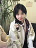 LDBE連帽外套女秋冬季2025新款白灰色寬松慵懶風(fēng)拉鏈拼接格子衛(wèi)衣上衣 白灰色【春秋薄款】 2XL 曬單實(shí)拍圖