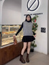 星期六短靴女靴2024新款秋冬法式厚底瘦瘦靴英倫風馬丁靴粗跟靴子女 棕色 37 曬單實拍圖