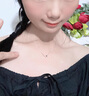 CHOMEL KINSEY小方糖吊墜S999足銀項鏈女款小眾輕奢鎖骨鏈配飾送女友七夕禮物 單顆方糖項鏈【精美禮盒】 曬單實拍圖