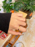 中國黃金碎碎冰黃金戒指女足金求婚單戒生日禮物送女友老婆生日實(shí)用 足金碎冰冰戒指閉口-11# 曬單實(shí)拍圖