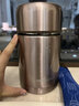 恩爾美（nRMEi）燜燒杯保溫飯盒悶燜燒杯罐銀耳羹燜粥壺神器大容量雙層燜燒飯盒桶 香檳金600ML【316+餐具餐包】 曬單實(shí)拍圖