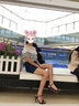 輕越牛皮高跟涼鞋女夏季新款女士高跟鞋細跟性感一字扣帶時尚簡約女鞋 黑色10cm 34 曬單實拍圖