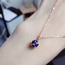 IL&CO尤珂 925銀經(jīng)典六爪項鏈女石榴石吊墜鎖骨鏈生日情人節禮物送女友 紫晶項鏈約*69分 曬單實(shí)拍圖