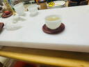 至傳 天然整塊漢白玉石茶盤(pán) 排水單層手工雕刻茶臺 家用茶托盤(pán)可收藏 五福臨門(mén)80-25-5cm 曬單實(shí)拍圖