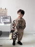 FNJ KIDS童裝男女童衛(wèi)衣套裝秋冬款帥氣寶寶運動衣服加絨兒童兩件套 卡其色（春秋款） 90 (建議身高80-90cm) 曬單實拍圖