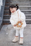 G.DUCKKIDS小黃鴨女童加絨棉衣外套冬裝兒童棉服女孩寶寶冬季加厚保暖棉襖 黃色 90 尺碼1~2歲【 80-90cm】 曬單實拍圖
