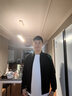 布先生翻領(lǐng)針織羊毛外套男秋冬雙側口袋保暖毛衣開(kāi)衫 黑色 XL/180  曬單實(shí)拍圖