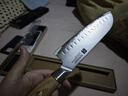 信作日式廚師料理刀切菜刀家用多用三德刀廚房切片刀具專(zhuān)業(yè)鋒利主廚刀 嵐-復合鋼-日式刀 曬單實(shí)拍圖