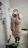 雪中飛秋冬新款時尚休閑防風抗寒狐貍毛領(lǐng)可調(diào)節(jié)抽繩女士羽絨服 粉色 M 165/88A 曬單實拍圖