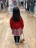 凡獵女童連衣裙秋裝新款兒童公主裙小女孩洋氣寶寶一周歲禮服春秋 紅色 90 曬單實(shí)拍圖
