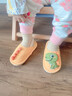 眺德高 兒童棉拖鞋 中小童秋冬包跟棉布鞋卡通可愛(ài)綁帶保暖透氣家居鞋 兒童綁帶棉拖鞋-橘色 單層 25 內長(cháng)14cm 【建議腳長(cháng)13cm】 曬單實(shí)拍圖