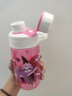 btif兒童透明水杯便攜可愛運動水壺幼兒學生上學專用卡通防摔直飲杯子 Tritan直飲-花花樹懶-帶杯套 曬單實拍圖
