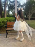 G.DUCKKIDS小黃鴨童裝公主裙女童連衣裙夏季兒童裙子女孩生日禮服夏裝蓬蓬裙 圖片色 100 尺碼2~3歲【90-100cm】cm 曬單實(shí)拍圖