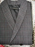 Daft英倫男士雙排扣西裝馬甲潮大叔紳士商務(wù)男裝格子修身馬夾背心坎肩 深灰色格子 M 適合110-120斤左右 曬單實(shí)拍圖