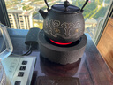 璽翰雅日本原裝進(jìn)口鑄鐵壺古錢砂鐵泡茶壺電陶爐煮茶壺日式燒水壺純手工家用高檔鐵壺茶道收藏送禮 象嵌饕餮紋鐵壺+巖肌電陶爐 1300ml 曬單實(shí)拍圖