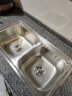 卓浴卫浴水槽双槽304不锈钢厨房洗菜盆洗菜池洗碗池 豪华版75*40水槽套装（201加厚） 实拍图