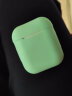 登谷 蓝牙无线耳机保护套2代1液态硅胶套i12充电盒子透明薄软套一体 青色（Airpods 1/2通用）液态硅胶 实拍图