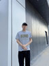 名創(chuàng  )優(yōu)品（MINISO）短袖t恤男2025夏季新款冰絲涼感體恤薄款青年男士透氣速干衣 【冰絲防曬】淺灰(峰頂之上) 3XL (體重180-205斤左右) 曬單實(shí)拍圖