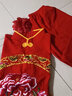 澳顏萊新款中老年秧歌服裝演出服女廣場(chǎng)舞民族舞蹈腰鼓舞扇子舞套裝 紅色 XL 曬單實(shí)拍圖