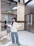 小豬彼特女童牛仔褲春秋2025新款兒童褲子秋裝套裝大童女裝秋季闊腿褲直筒 13042藍色【春秋款】 150 cm 曬單實(shí)拍圖