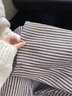 衣然呈品條紋闊腿休閑褲女秋冬新款寬松小個(gè)子直筒運動(dòng)顯瘦百搭長(cháng)褲子女 咖色條紋 M【建議90-110斤】 曬單實(shí)拍圖