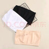 夏季無(wú)肩帶抹胸一片式一字圍打底防走光裹胸白色薄款學(xué)生內衣女短款圍胸 黑色+黑色+白色（3件裝） 加大碼（120-180斤可穿）無(wú)墊 曬單實(shí)拍圖