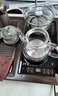 有濟家用茶具套裝客廳整套全自動一體燒水壺底部上水功夫泡茶臺大茶盤 古文流窗+龍騰哥窯+底部上水 10件 曬單實拍圖