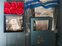 中國珠寶生日紀念禮物黃金手鐲女款足金5D幾何車(chē)花手鐲簡(jiǎn)約時(shí)尚結婚手鐲 曬單實(shí)拍圖